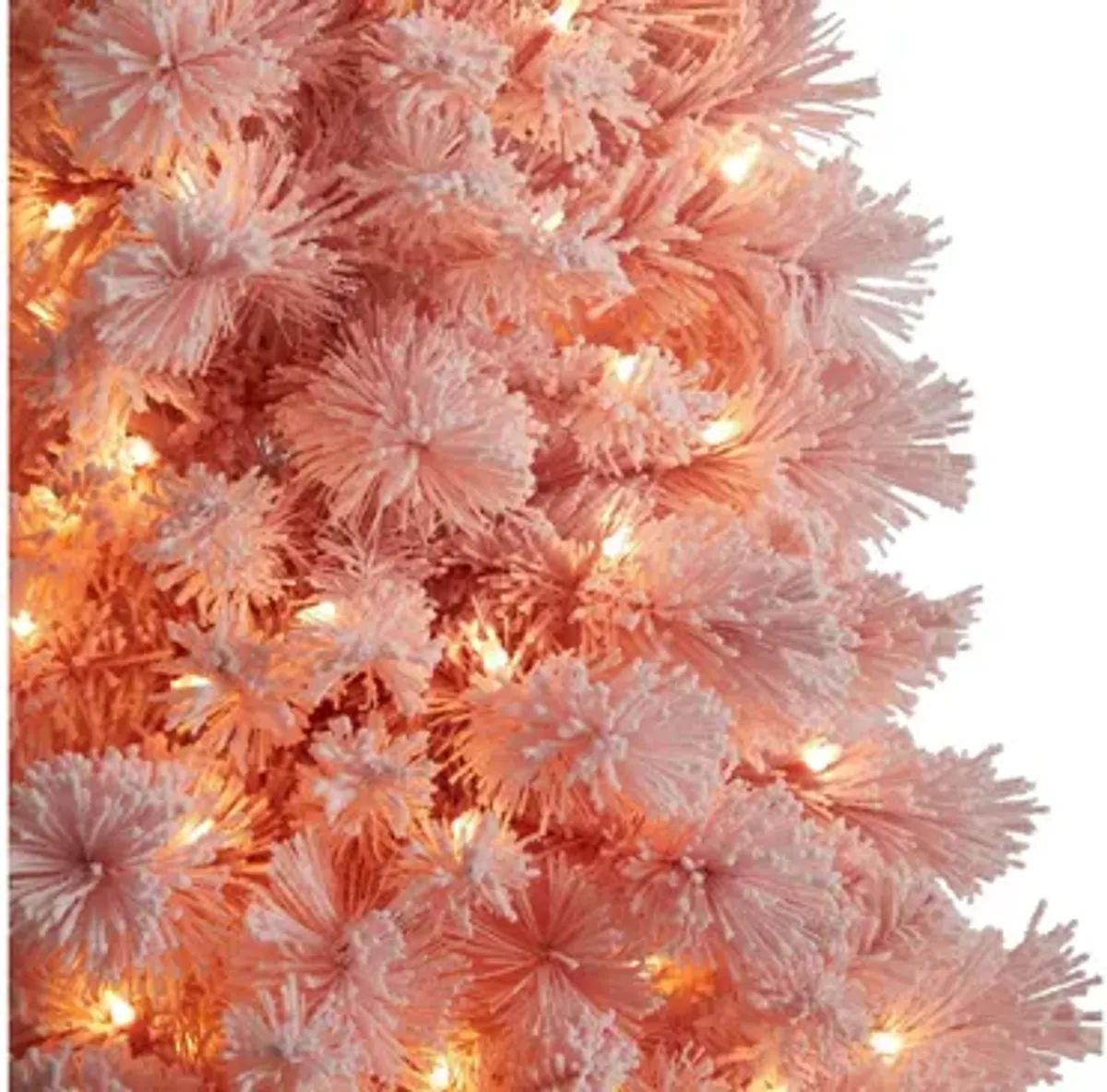 7' Pre-Lit Holiday Pink Cashmere Artificial Tree Artificial