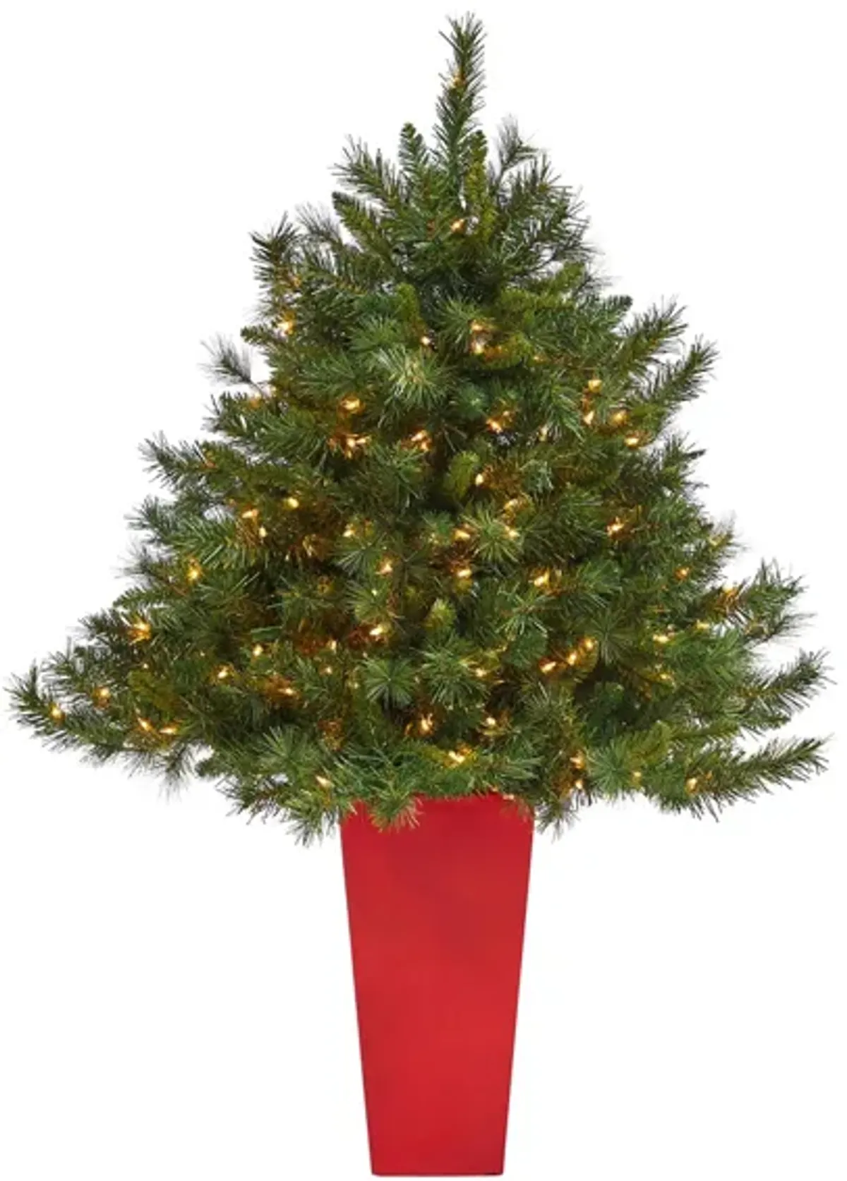 4.5' Pre-Lit Wyoming Mixed Pine Artificial Tree in Green by Bellanest