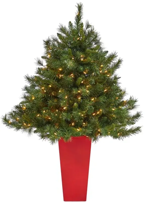 4.5' Pre-Lit Wyoming Mixed Pine Artificial Tree