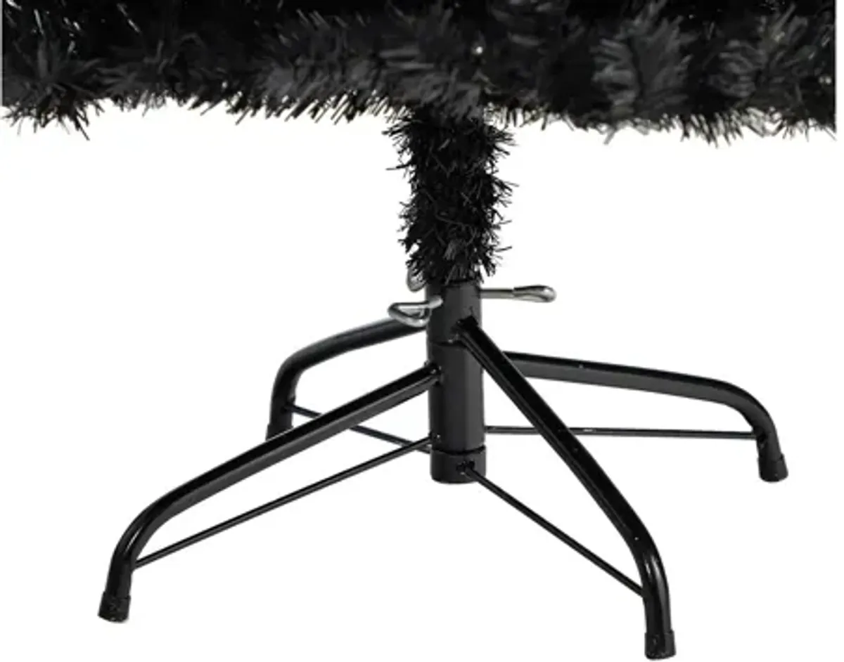 4' Pre-Lit Black Artificial Tree