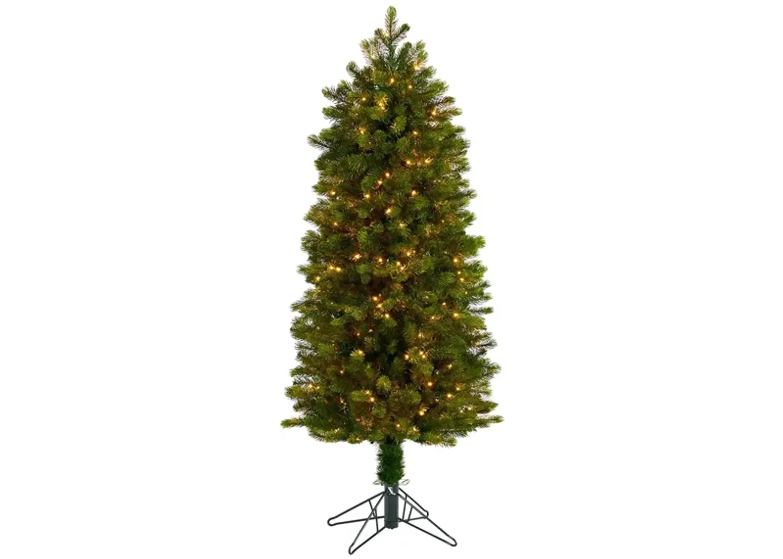 5' Pre-LitSlim Colorado Mountain Spruce Artificial Tree in Green by Bellanest