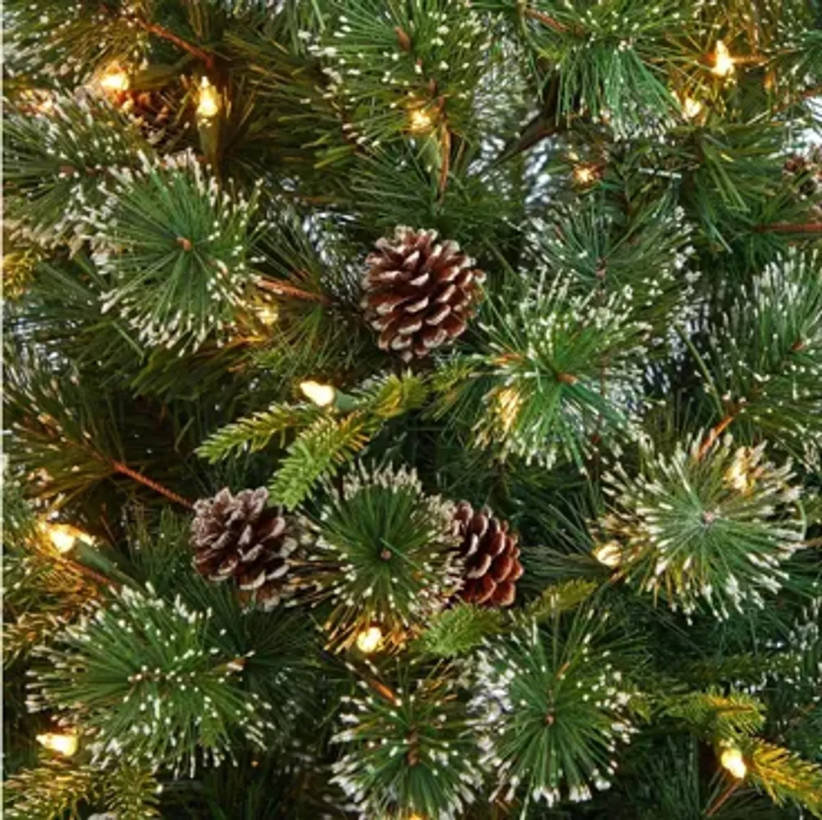 4' Pre-Lit Snowed Tipped Clermont Mixed Pine Artificial Tree