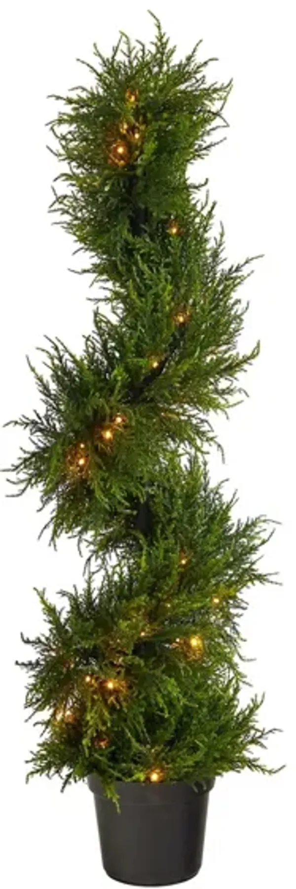 45" Pre-Lit Spiral Cypress Artificial Tree