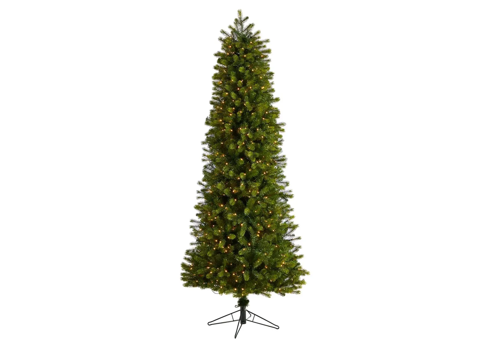 6.5' Pre-Lit Slim Colorado Mountain Spruce Artificial Tree in Green by Bellanest