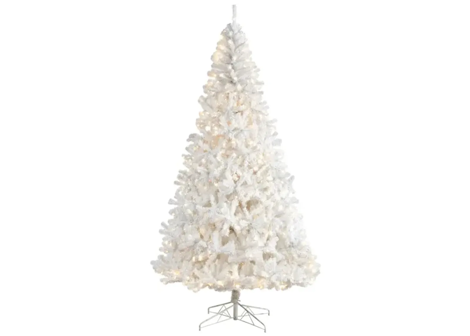 9' Pre-Lit White Artificial Tree in White by Bellanest