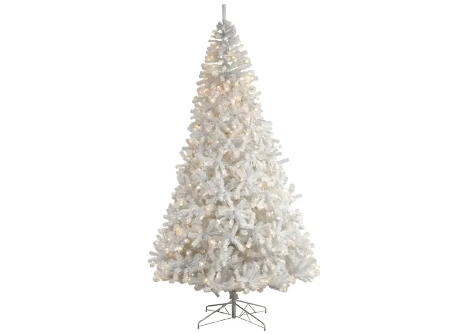 10' Pre-Lit White Artificial Tree in White by Bellanest