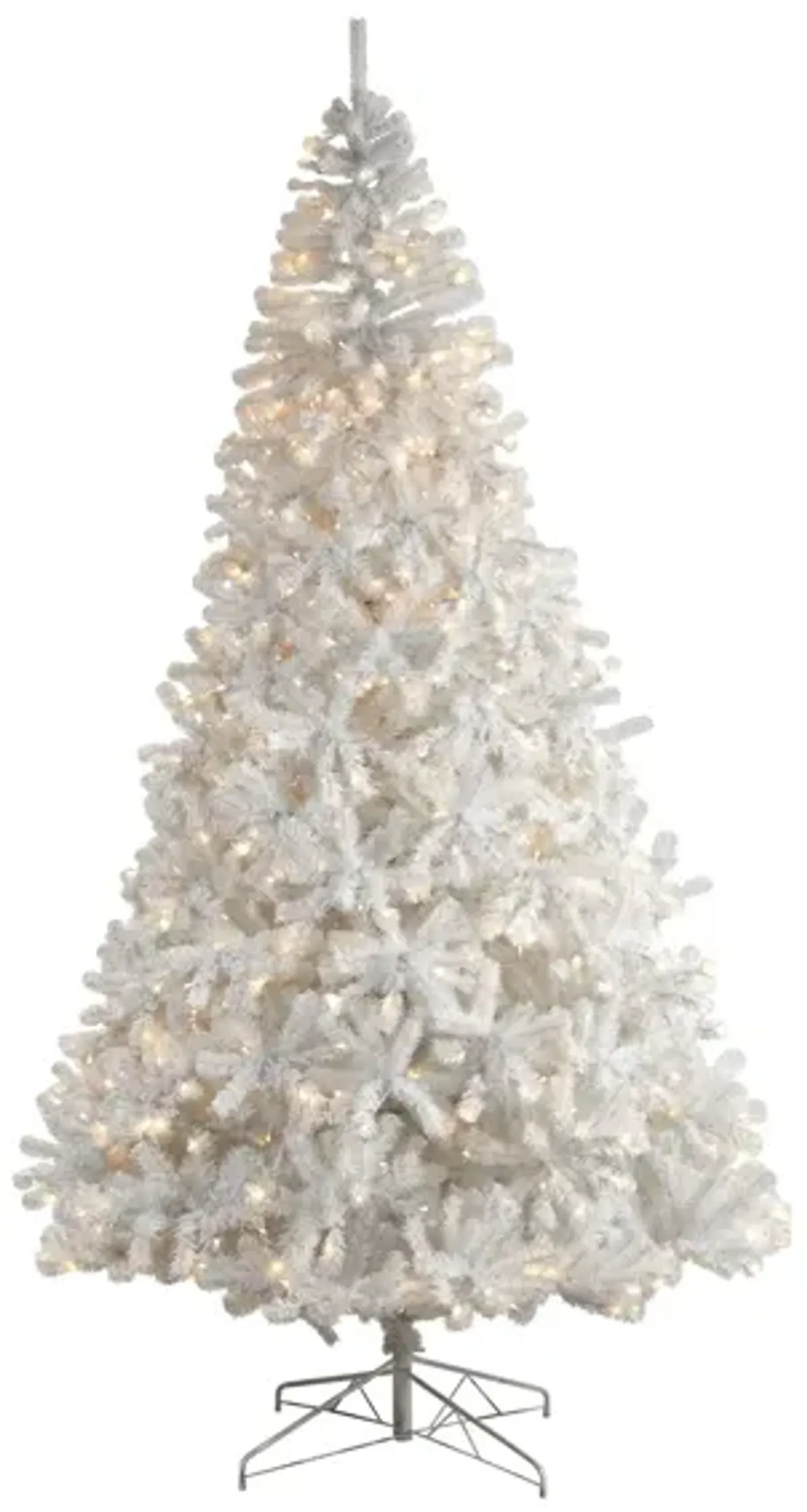 10' Pre-Lit White Artificial Tree in White by Bellanest