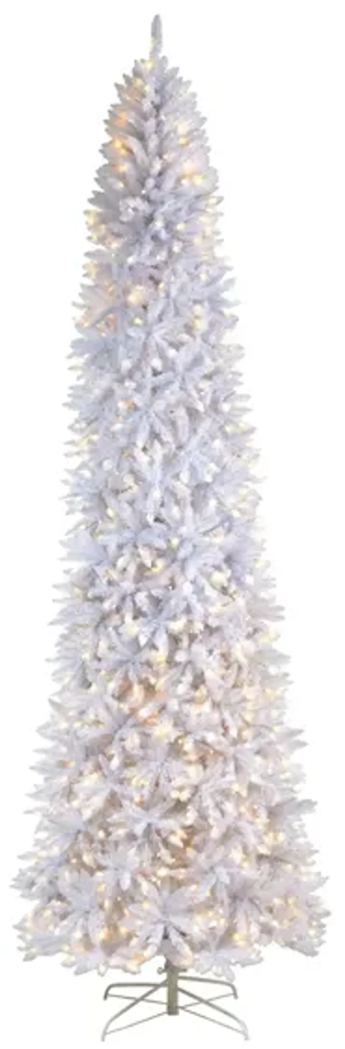 11' Slim White Artificial Tree in White by Bellanest