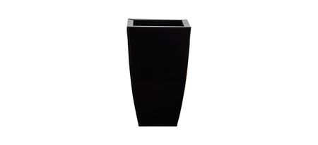 13in. Tapered Square Metal Planter in Black by Bellanest