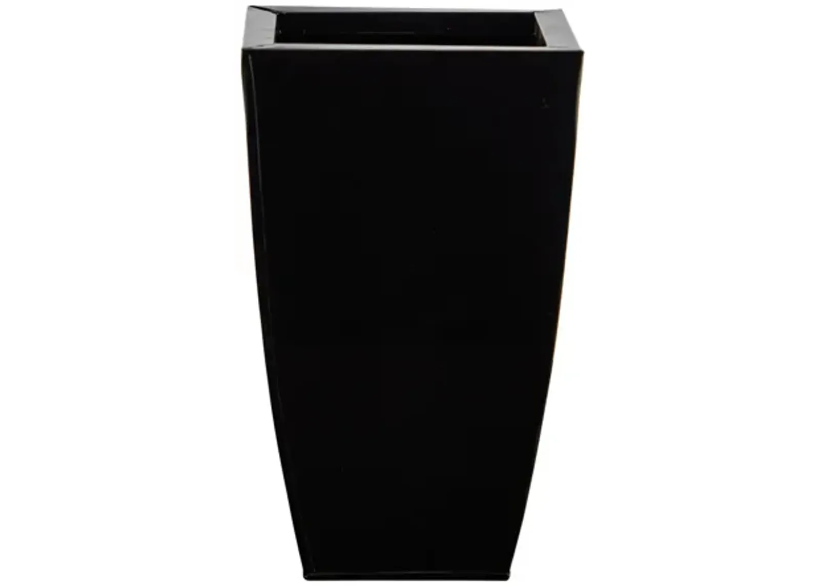 13in. Tapered Square Metal Planter in Black by Bellanest