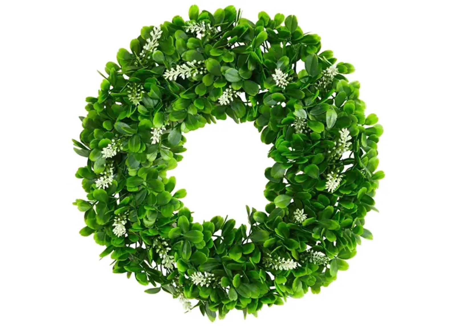 13in. Jasmine Artificial Wreath in Green by Bellanest