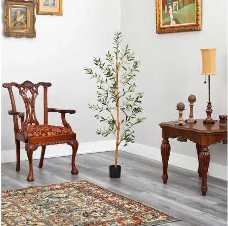 4.5ft. Olive Artificial Tree in Green by Bellanest