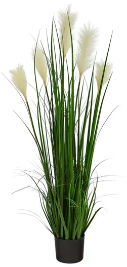 4ft. Plume Grass Artificial Plant in Green by Bellanest