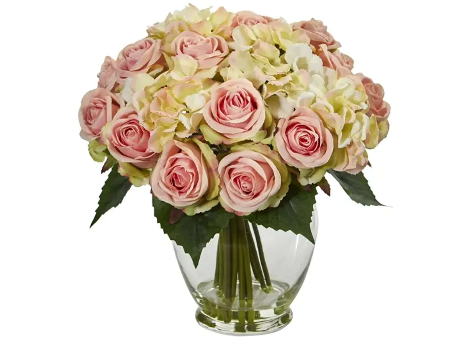 Rose and Hydrangea Bouquet Artificial Arrangement