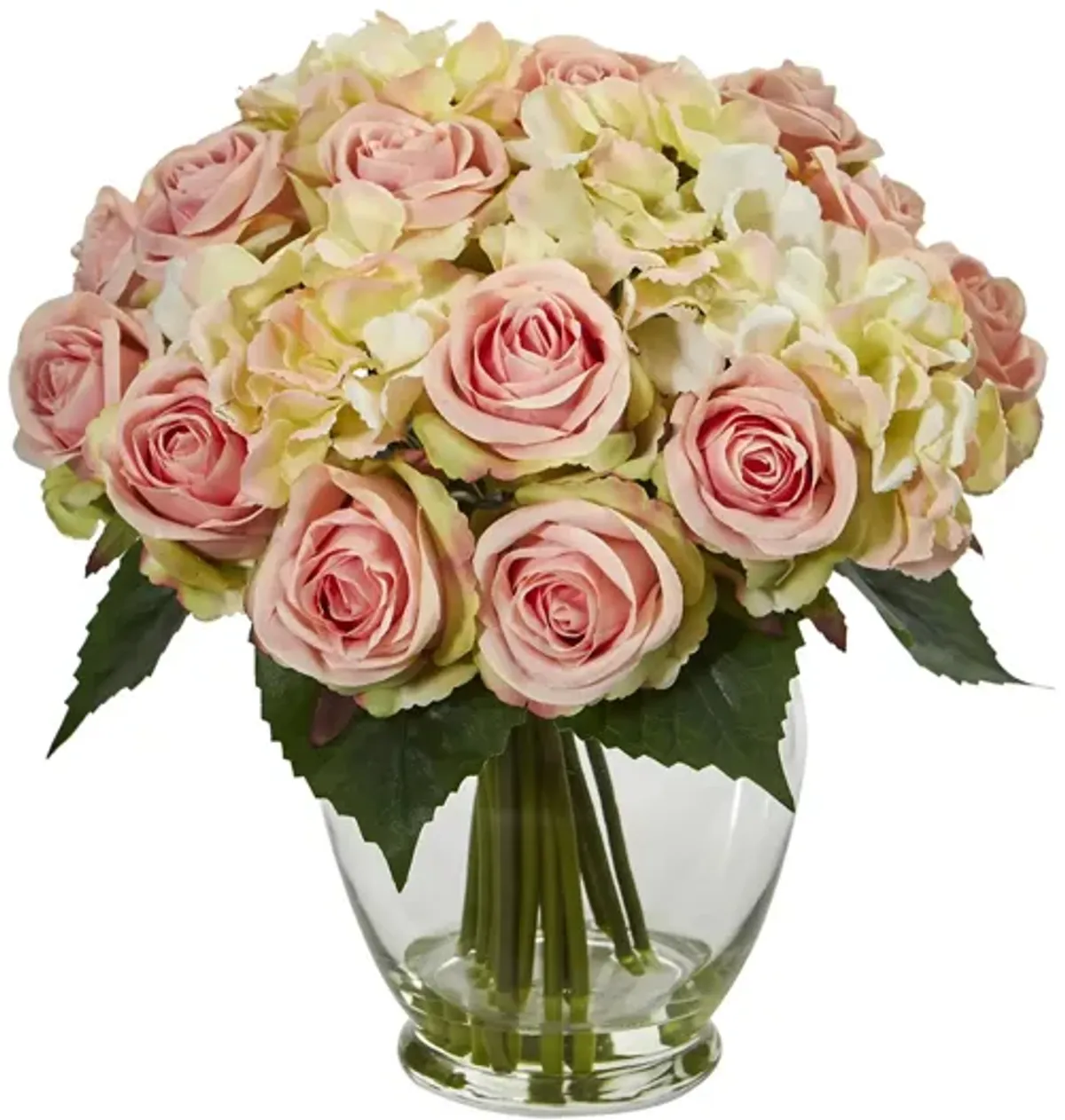 Rose and Hydrangea Bouquet Artificial Arrangement