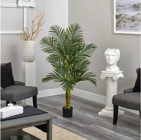 5ft. Golden Cane Artificial Palm Tree in Green by Bellanest