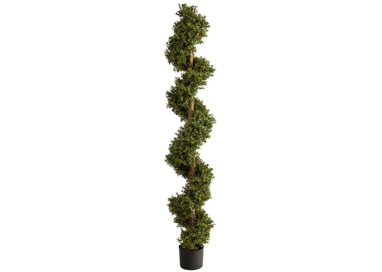 6ft. Boxwood Spiral Topiary Artificial Tree in Green by Bellanest