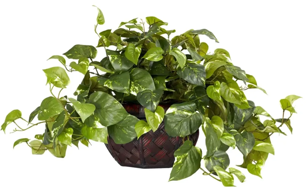 Pothos Artificial Plant in Green by Bellanest