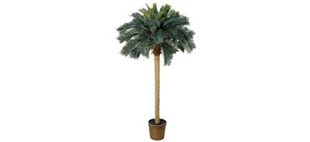 Sago Palm Artificial Tree in Green by Bellanest