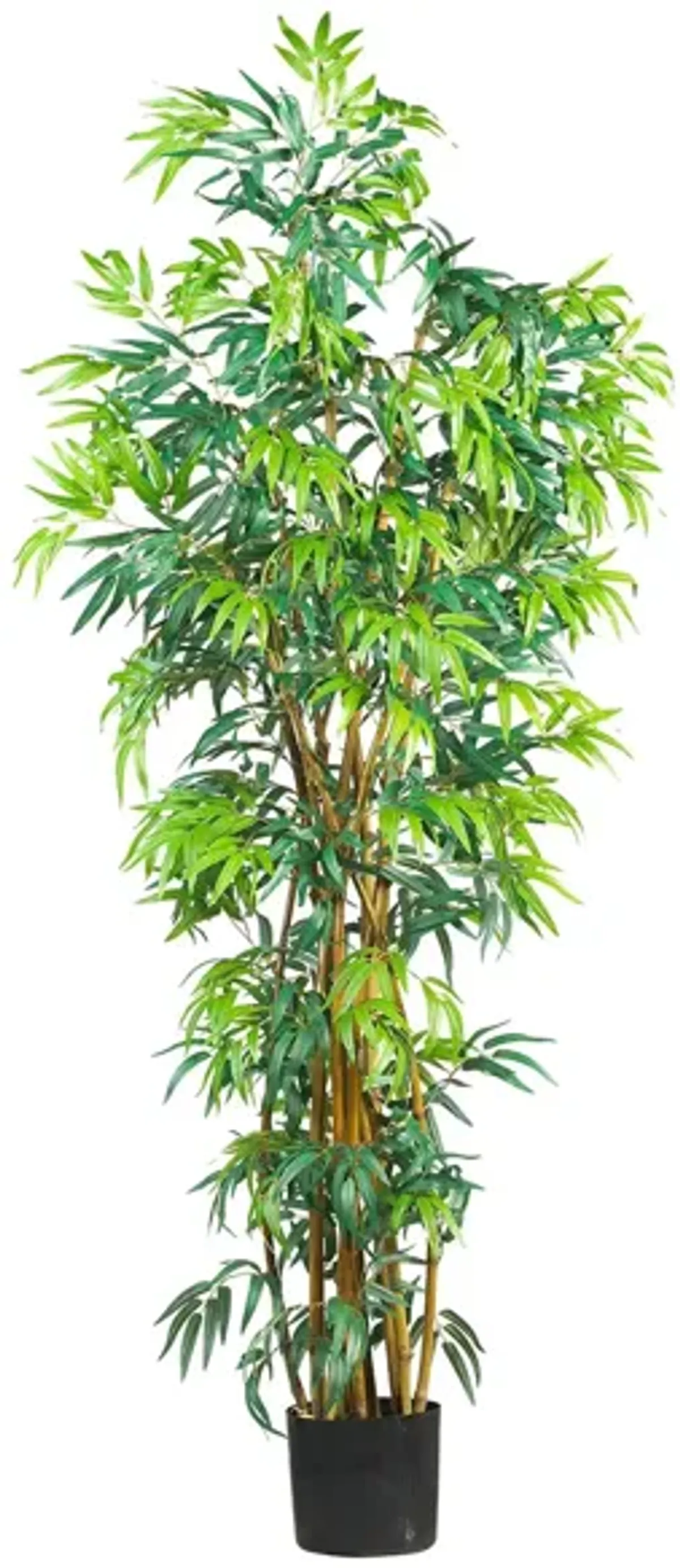 Curved Bamboo Artificial Tree in Green by Bellanest