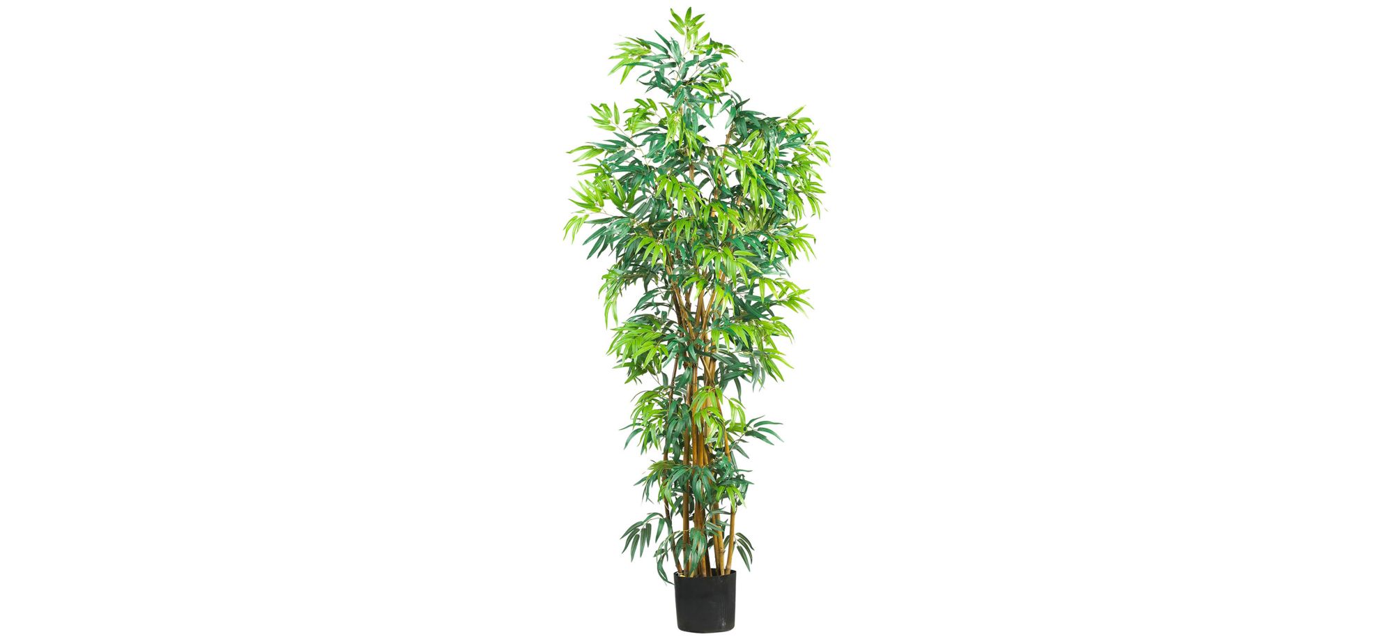 Curved Bamboo Artificial Tree in Green by Bellanest