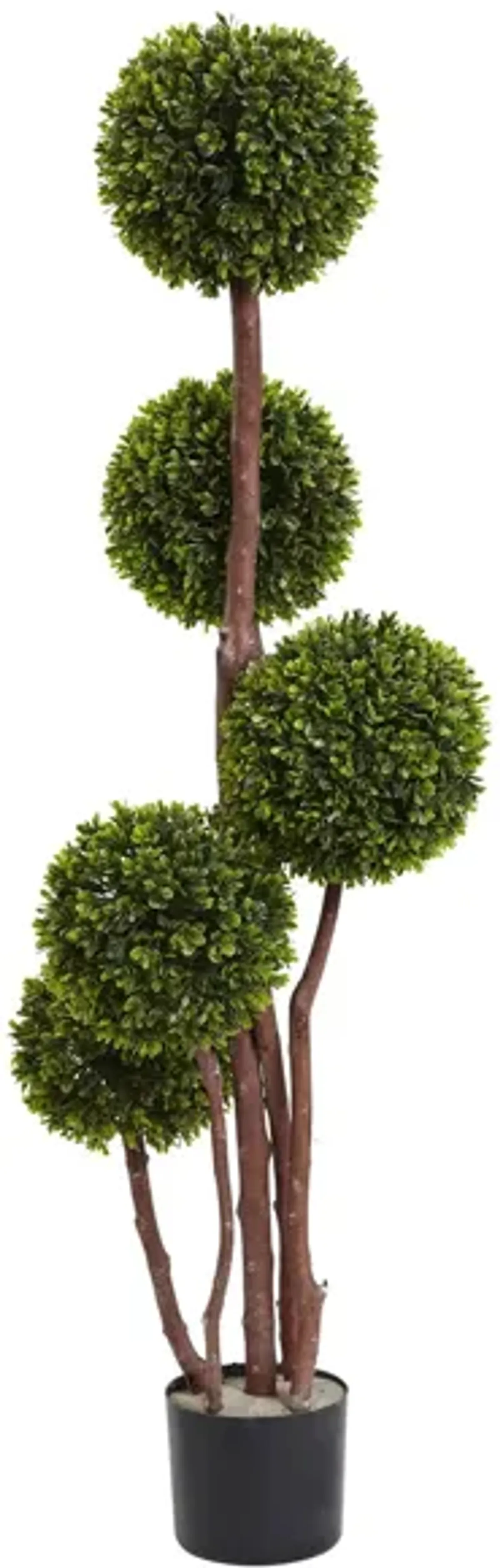 Boxwood Artificial Topiary Tree (Indoor/Outdoor) in Green by Bellanest