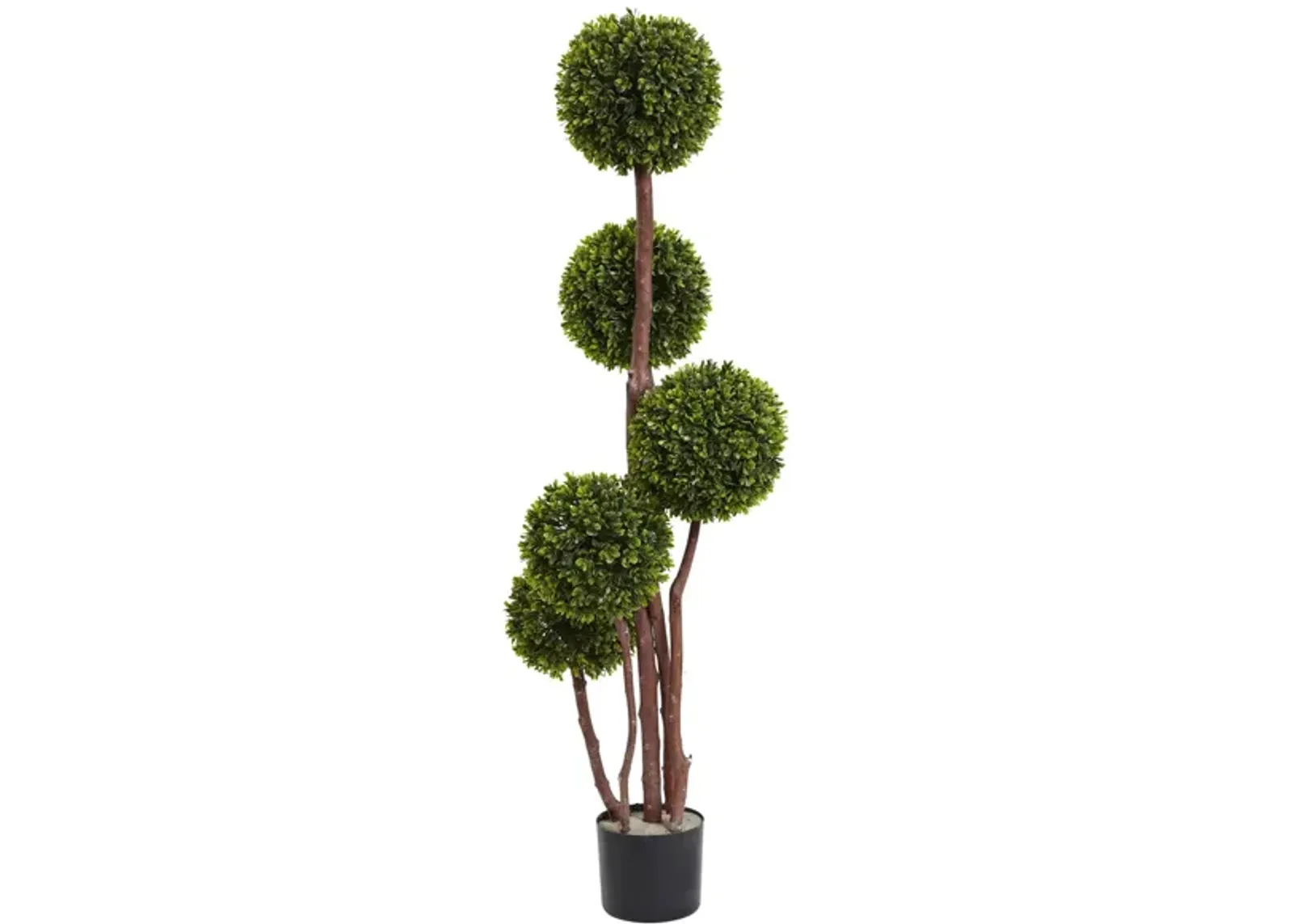 Boxwood Artificial Topiary Tree (Indoor/Outdoor) in Green by Bellanest