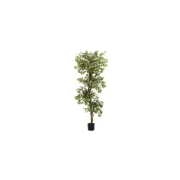 Variegated Ficus Artificial Tree in Green by Bellanest