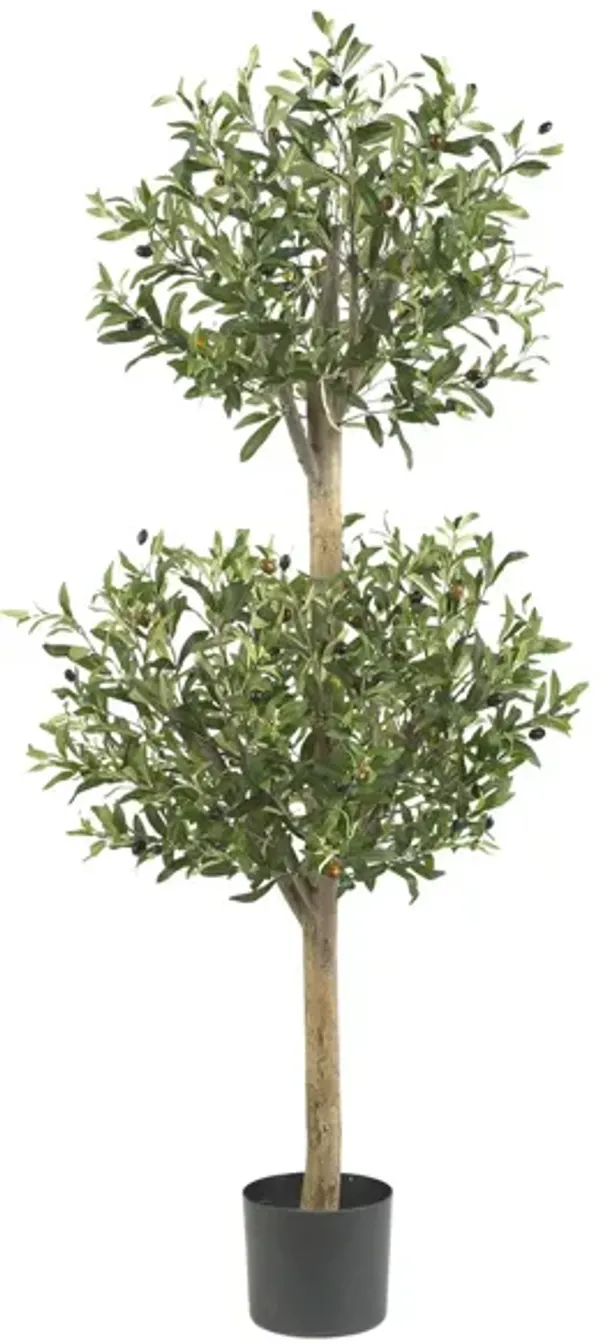 Olive Double Topiary Artificial Tree