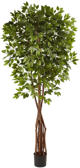 Super Deluxe Ficus Artificial Tree in Green by Bellanest