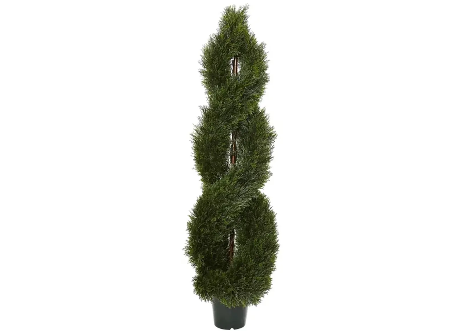 Pond Cypress Spiral Artificial Topiary (Indoor/Outdoor) in Green by Bellanest