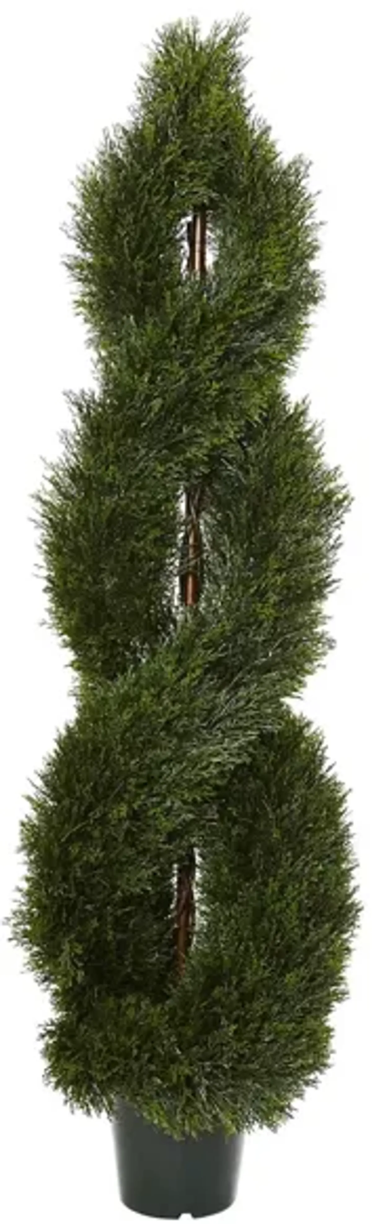 Pond Cypress Spiral Artificial Topiary (Indoor/Outdoor) in Green by Bellanest