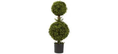 Double Boxwood Artificial Topiary in Green by Bellanest
