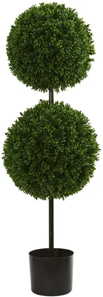 Boxwood Double Ball Artificial Topiary Tree (Indoor/Outdoor) in Green by Bellanest