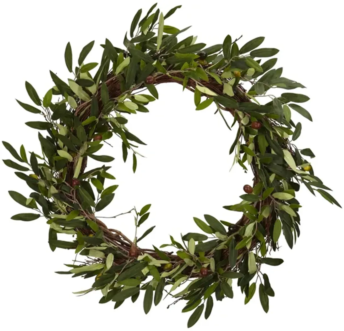 Olive Artificial Wreath in Green by Bellanest