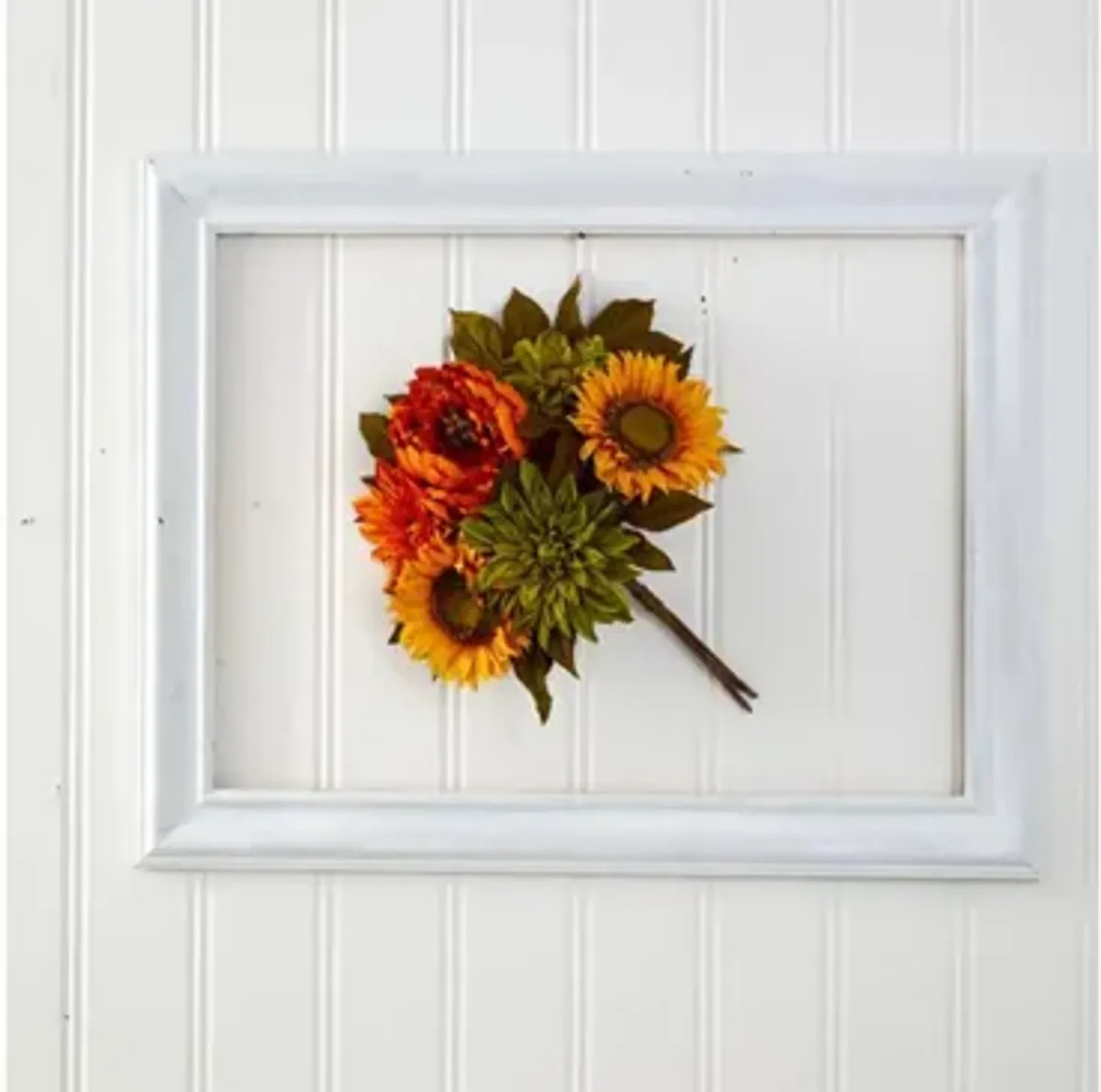 16in. Peony, Dahlia, and Sunflower Bouquet (Set of 2)