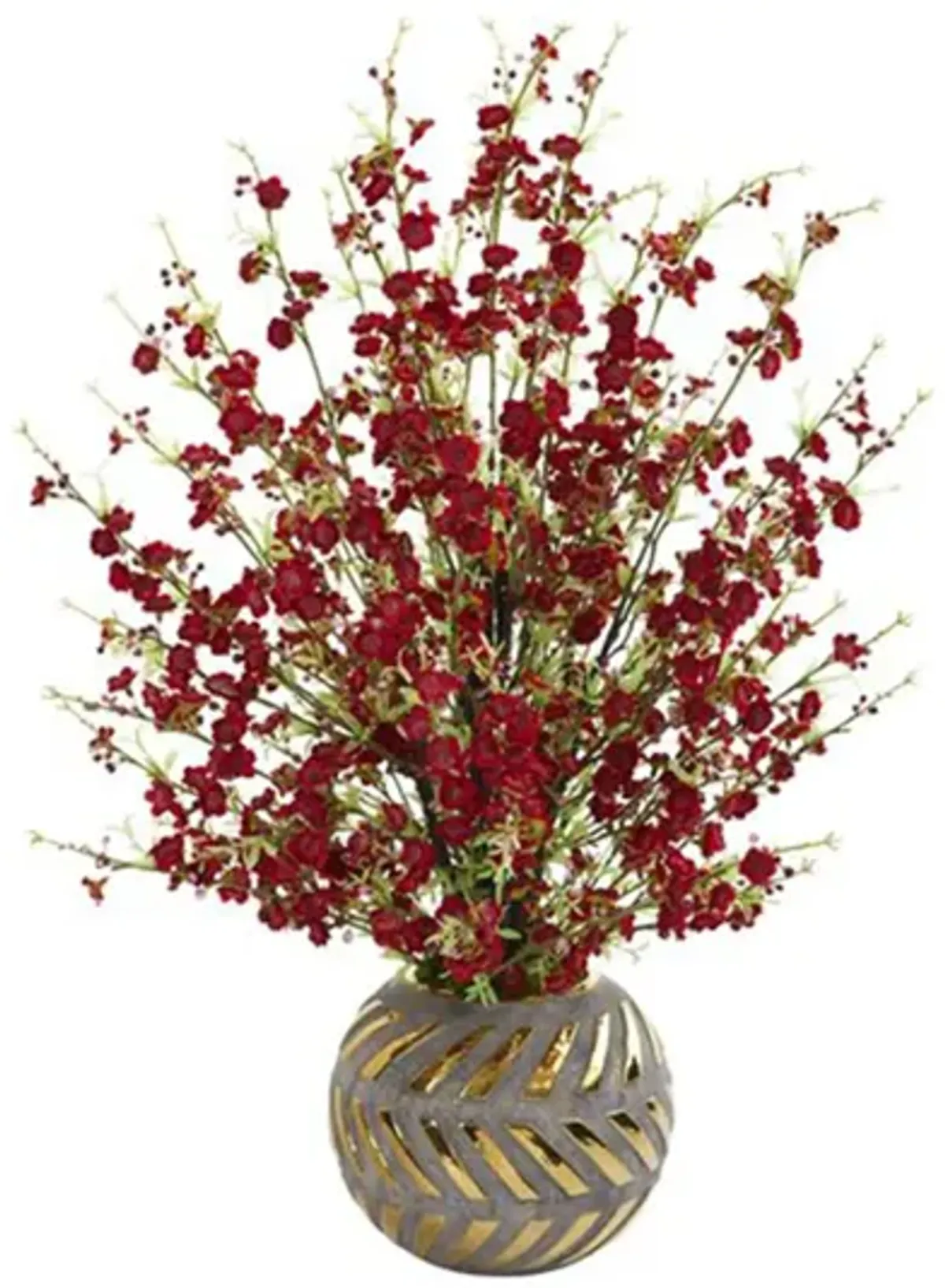 30in. Gold Trimmed Blossom Arrangement
