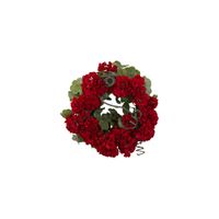 Geranium Artificial Wreath in Red/Green by Bellanest