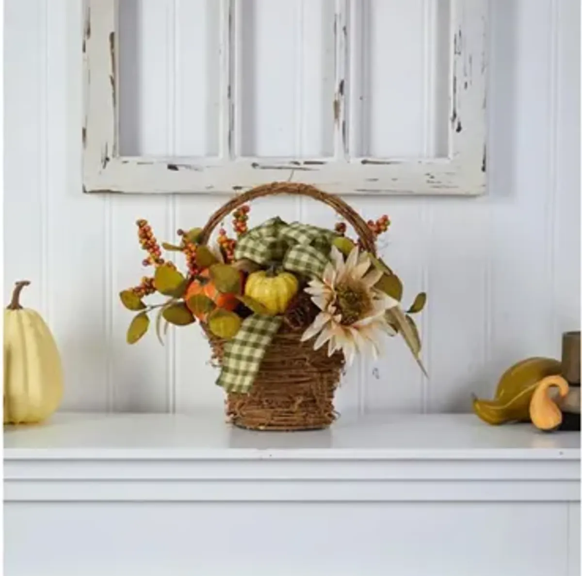 16in. Pumpkin, Gourds, and Berries Arrangement