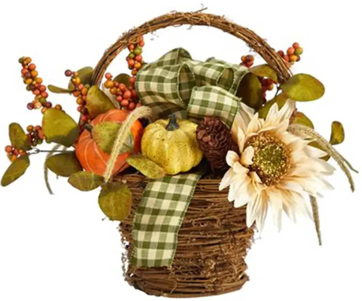 16in. Pumpkin, Gourds, and Berries Arrangement