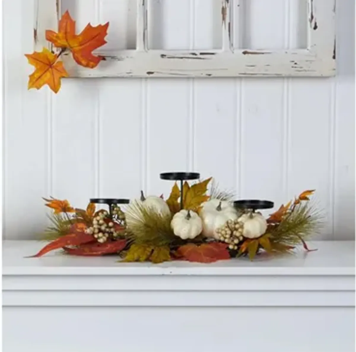 22in. Autumn Harvest Candelabrum Arrangement