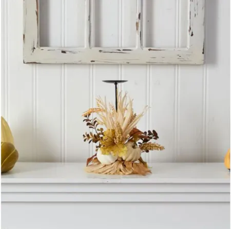 12in. Autumn Harvest Candle Holder in Cream by Bellanest