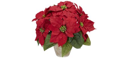 Poinsettia Artificial Arrangement in Red by Bellanest