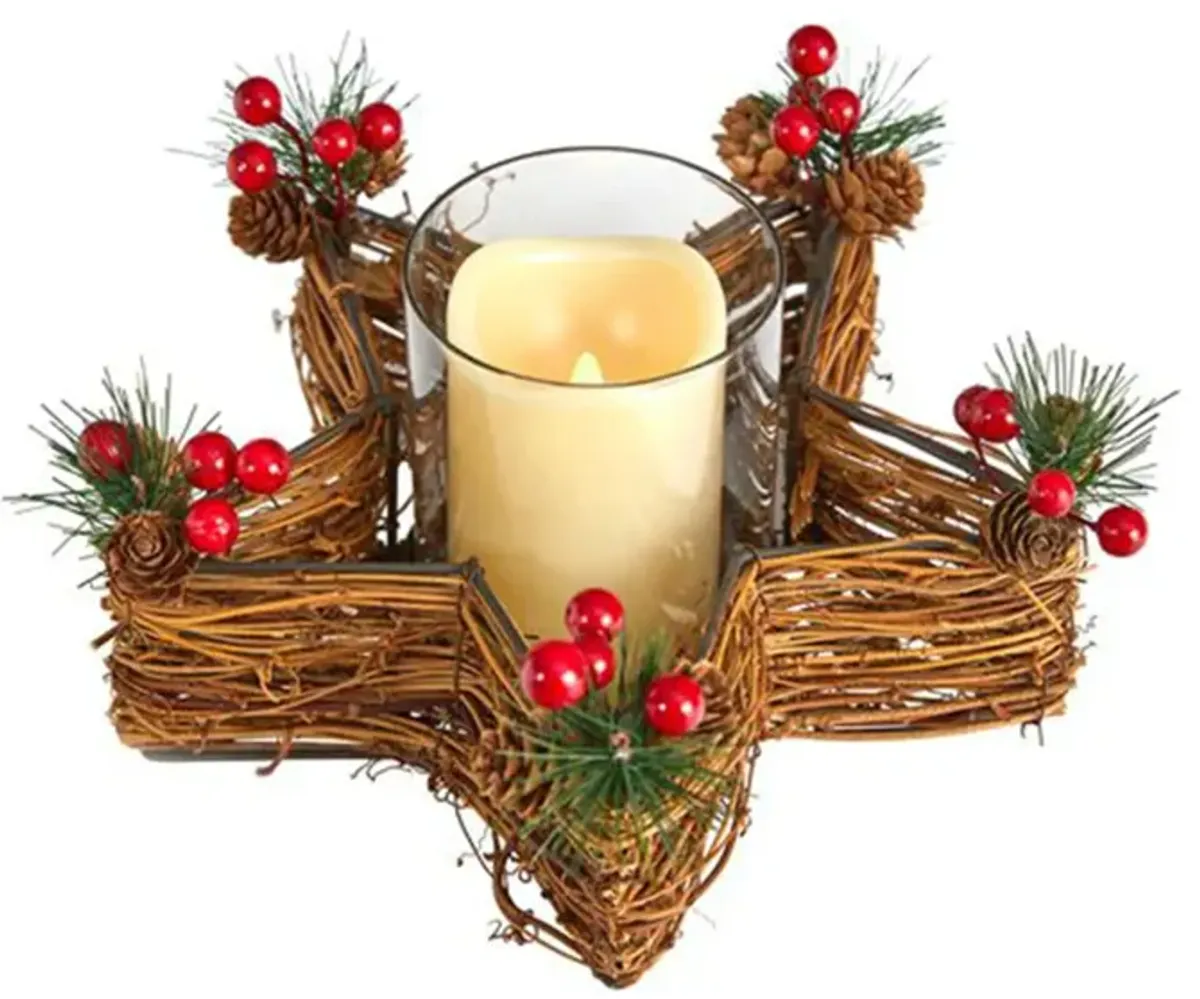 11in. LED Christmas Star Candle Holder