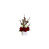 Holiday Cheers Artificial Arrangement in Red by Bellanest