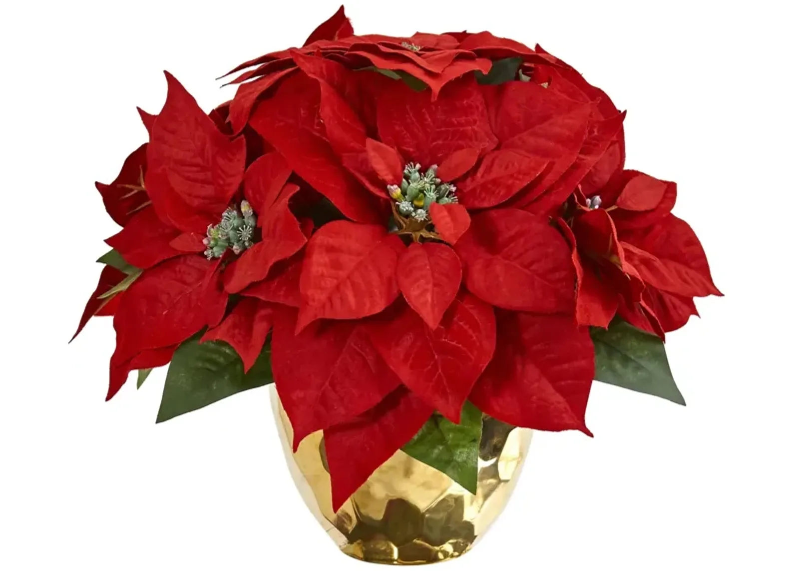 Poinsettia Artificial Arrangement in Red by Bellanest