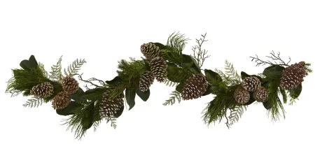 Pinecone and Pine Artificial Garland in Green by Bellanest