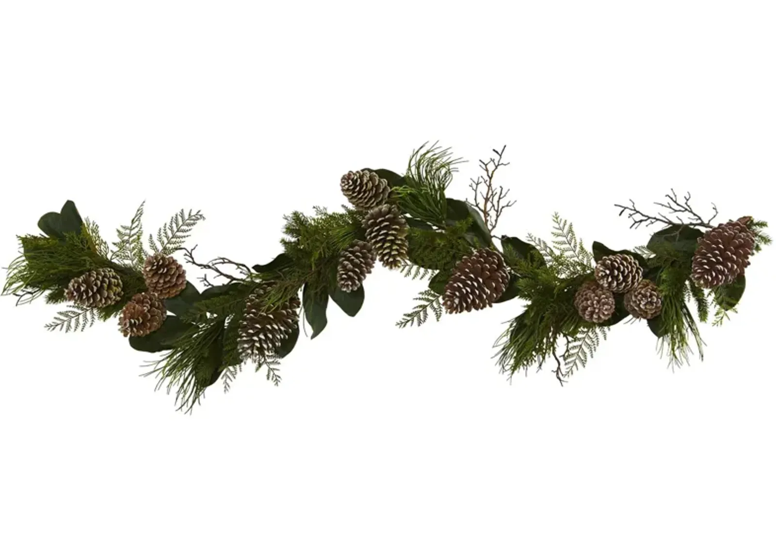 Pinecone and Pine Artificial Garland in Green by Bellanest