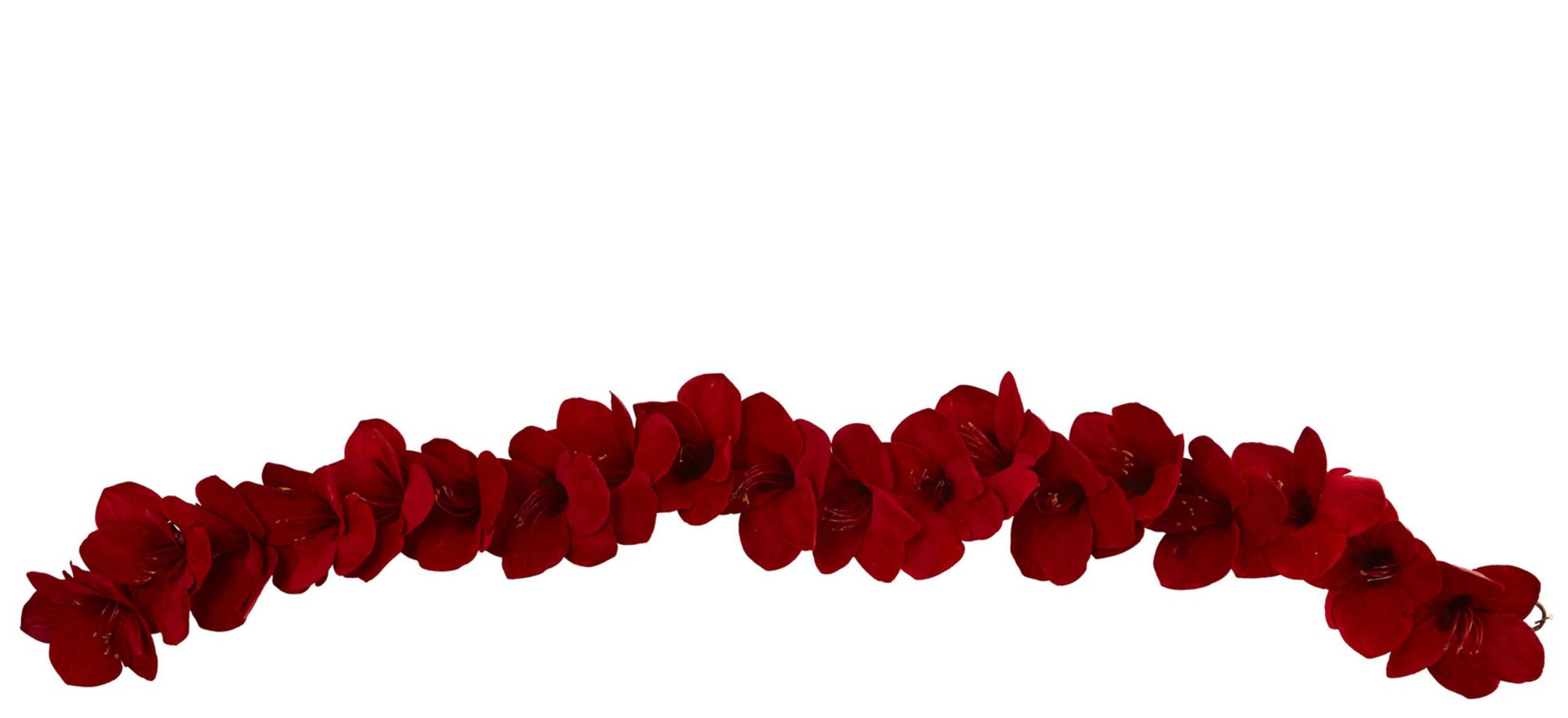 Amaryllis Artificial Garland in Red by Bellanest