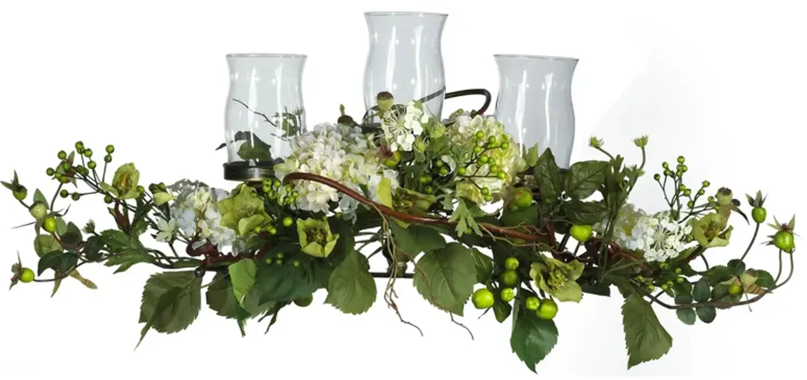 Hydrangea Triple Candelabrum Centerpiece